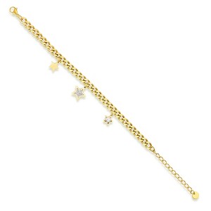 EVRY JEWELS WATERPROOF Gold or Silver Plated Night Sky Bracelet - 1 of 2