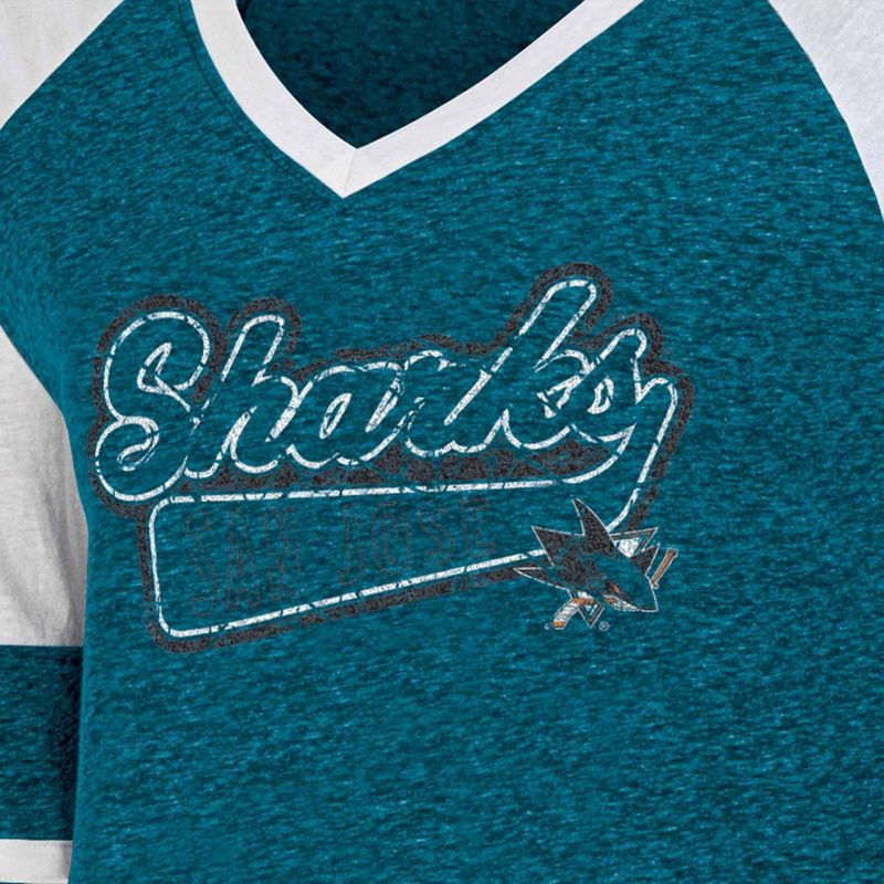 NHL San Jose Sharks Women&#39;s Long Sleeve Dark T-Shirt, 3 of 4