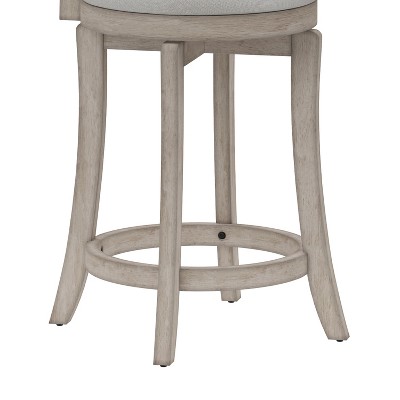 Aged Gray 36" Wood Swivel Counter Stool with Plush Seat