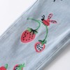 MyKids-Usa Arrival Autumn Baby Kids Girls Strawberry Pattern Denim Pants - 3 of 4