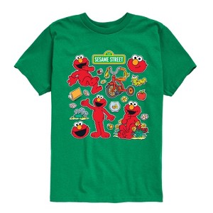 Boys' - Sesame Street - Elmo Sticker Sheet Short Sleeve Graphic T-Shirt - 1 of 4
