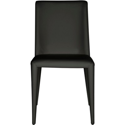 Garretson Black Upholstered Leather Side Chair Set