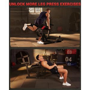 Leg Extension and Curl Machine, 4-in-1 Leg Press Machines for Home Gym, 700Lbs Capacity Adjustable Workout Equipment, Exercise Bench for Lower Body - 1 of 4