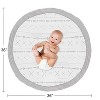 Sweet Jojo Designs Boy or Girl Gender Neutral Unisex Baby Tummy Time Playmat Woodland Friends Grey and White - image 4 of 4