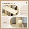Gulches Beige 25 inch Senior Cat Steps Particleboard Flannel Carpet Lightweight Platform Hanging Ball Joint Friendly 10 lbs Cats - 3 of 4