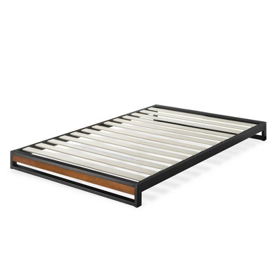 6" Suzanne Platforma Bed Frame Without Headboard Black - Zinus : Target