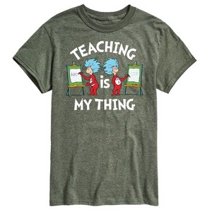 Men's - Dr. Seuss - Teaching Is My Thing Short Sleeve Graphic T-Shirt - 1 of 4