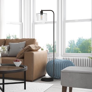 Hudson and Canal 57" Tall Floor Lamp with Glass Shade - 1 of 4