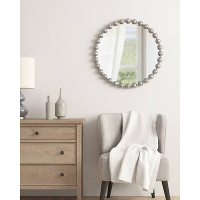 Round Decorative Wall Mirror - White - Cloud Island™