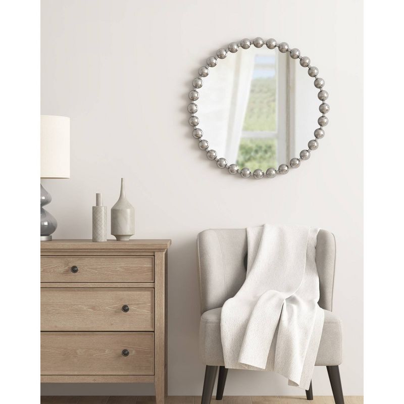 Round Marlowe Decorative Wall Mirror Silver - Madison Park Signature, 1 of 9