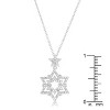 Slickblue 0.3ct CZ Rhodium Star Drop Necklace, Women’s Classic Pendant with 18-Inch Chain + Extender - 3 of 4