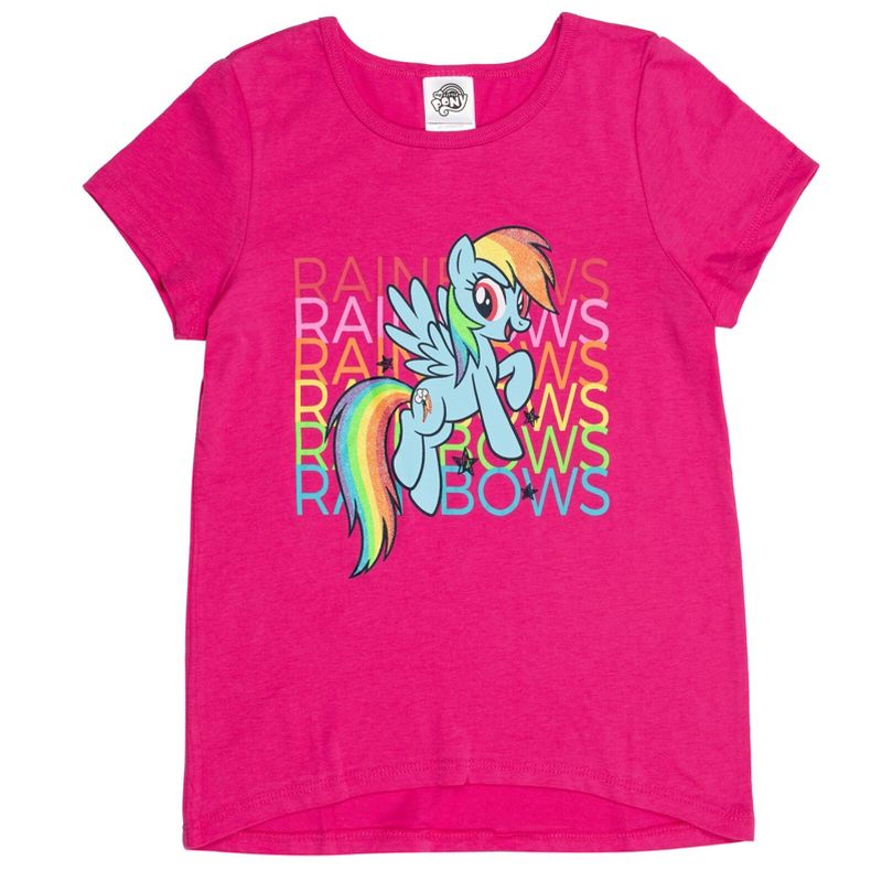 My Little Pony Rainbow Dash Little Girls 4 Pack Graphic T-Shirts Multicolor 6-6X, 2 of 8