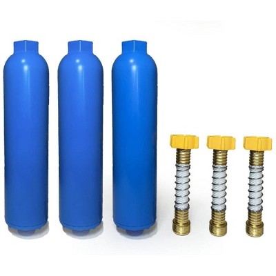 Nispira 40043 Inline Water Cartridge Compatible with Camco RV/Marine Water Filter | Flexible Hose Protector Included | 3 Pack