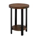 27" Pomona Diameter Round End Table Rustic Natural - Alaterre Furniture
