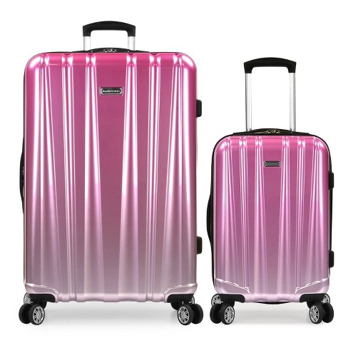 Traveler s Choice Ruma Ii 2pc Hardside Expandable Luggage Set Ombre Pink Target