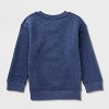 Toddlers' Adaptive Fleece Crew Sweatshirt - Cat & Jack™ Navy Blue - 2 of 3