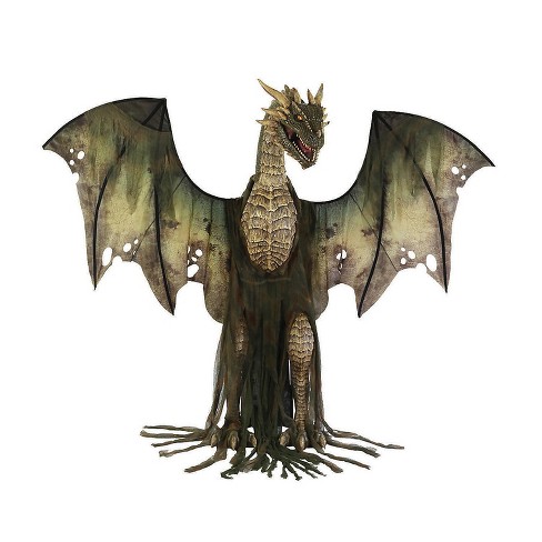 7' Animated Winter Dragon Halloween Decoration | Halloween Express