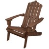 Northlight 36" Brown Classic Folding Wooden Adirondack Chair - 3 of 4