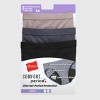 Hanes Women's 3pk Comfort Period and Postpartum Light Leak Protection  Briefs - Beige/Gray/Black XL