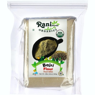 Organic Bajri Flour (pearl Millet) - 64oz (4lbs) 1.81kg - Rani