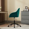Elegent Height Adjustable Velvet Office Chair with Wheels for Home Office, Bedroom, Study and Vanity - 4 of 4