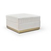 CAVINAS Vertical Channel Tufted Ottoman Bench, Big Size Velvet Ottoman, Modern Upholstered Foot Rest with Gold Stainless Steel Base - 2 of 4