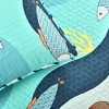 Full/Queen Kids' Sealife Reversible Quilt Set Blue - Lush Décor - 3 of 4