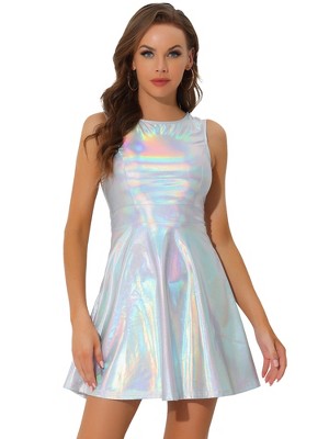 Holographic 2025 silver dress