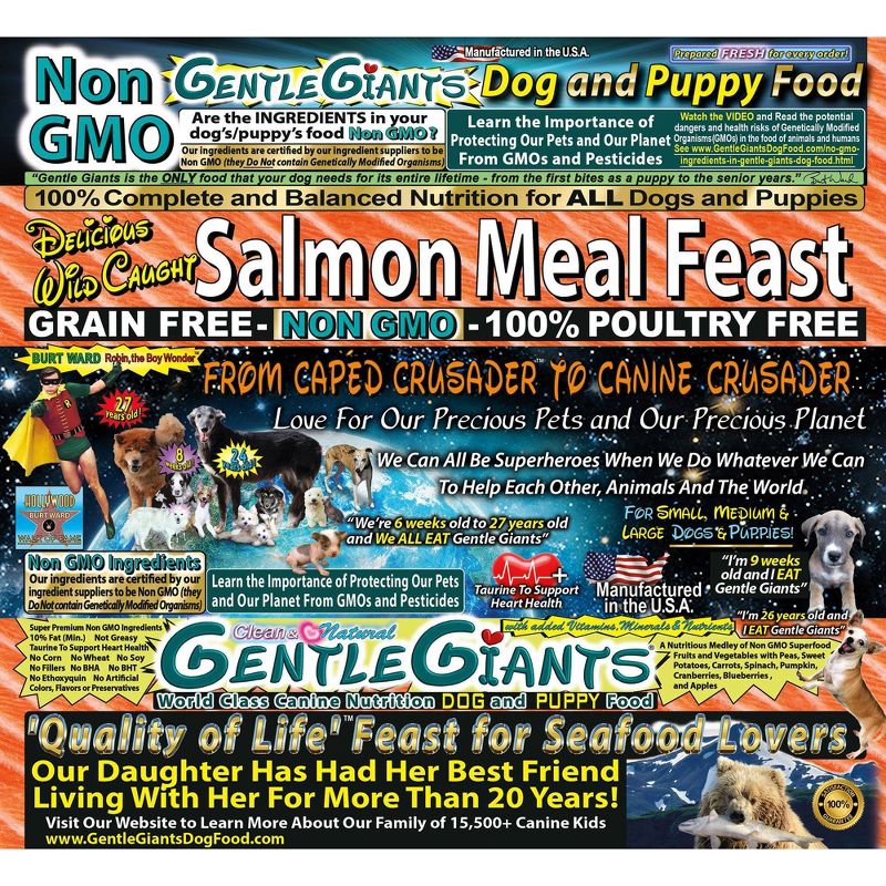 Gentle Giants Grain Free Salmon Feast Complete &#38; Balanced Dry Dog Food - 18lbs, 3 of 11