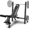 KRISRATE 900LBS Weight Bench Set with Squat Rack, Adjustable Bench Press Set with Leg Extension and Leg Curl, Flat Incline Decline Workout Bench - 2 of 4