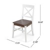 Coolbibila-Accent Chair Wood With Openwork Cross Backrest, Accent Chair Modern Set Of 2, Accent Chair Armless, Farm Dining Room Chairs - 4 of 4