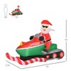 QingMoon 5FT Christmas Inflatable, Santa Snowmobile Outdoor Blow Up Decorations with Bright LED Lights for Yard, Lawn and Garden - 4 of 4