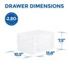 Gracious Living Clear Mini Drawer Desk and Office Organizer for Storing Cosmetics, Arts, Crafts, and Stationery Items - 2 of 4