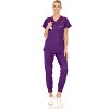 MediChic Womens 8-Pocket Scrubs Set- V-Neck with 4-Pocket Jogger Scrub Pants - 2 of 4
