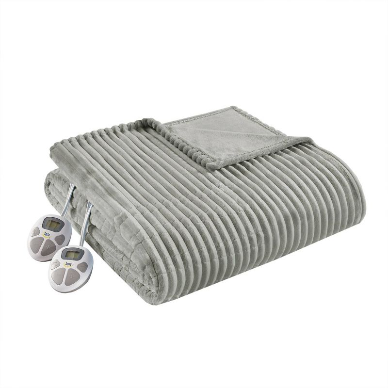 Corded Plush Electric Blanket - Serta, 1 of 7