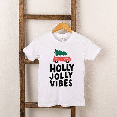 The Juniper Shop Holly Jolly Vibes Car Toddler Short Sleeve Tee