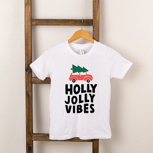 The Juniper Shop Holly Jolly Vibes Car Toddler Short Sleeve Tee - 1 of 2