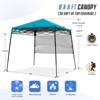 EAGLE PEAK 8x8ft Pop Up Canopy with Sidewall, 8x8 Base 6x6 Top - 3 of 4