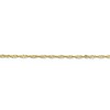 Black Bow Jewelry 1.7mm, 10k Yellow Gold, Singapore Chain Anklet or Bracelet - 2 of 4