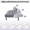 MUUEGM 71" Futon Sofa Bed with Memory Foam, Adjustable Backrest Armrests, Linen Fabric Sleeper Couch for Small Spaces, Living Room, Apartment - 3 of 4