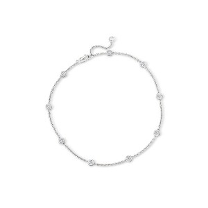Ross-Simons 1.00 ct. t.w. Diamond Station Anklet in Sterling Silver Size 9 - 1 of 4