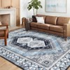 TROPOW Machine Washable Non Slip Non Shedding Rug Vintage Low Pile Foldable Rugs Oriental Medallion Stain Resistant Carpet for Bedroom - 2 of 4