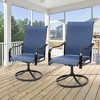 Kozyard 2-Pack Patio Swivel Rocker Dining Chairs – Durable Metal Frame with Comfortable Textilene Fabric, Perfect for Backyard, Deck, or Lawn - 2 of 4
