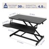 FONTOI 32" Desk Converter, Height Adjustable Sit to Stand Riser with Wide Keyboard Tray Xmas, Black, 16.5"*19.8"*32" - 3 of 4