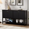 Bella Depot Farmhouse 59" Sideboard with Fluted 4-Door, Storage Cabinet with Open Shelf - 2 of 4