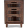 Sawyer 3 Drawer Cabinet Brown - Adore Decor: Bohemian Style, Wood Veneer, Living Room Furniture - image 3 of 4