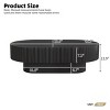 43.3" Modern Oval Coffee Table with Fluted Edge Tabletop,Minimalist MDF Center Table for Living Room-Baofuwish - 4 of 4