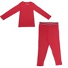 EVERYDAY KIDS Girls Thermal Underwear Set – Long Johns Base Layer for Cold Weather – Microfleece & Moisture-Wicking, Red - 2 of 4
