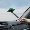 Windshield Cleaner with Microfiber Cloth, Handle and Pivoting Head- Glass Washer Cleaning Tool for Windows By Fleming Supply (Green) - 4 of 4