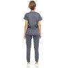 MediChic Womens 8-Pocket Scrubs Set- V-Neck with 4-Pocket Jogger Scrub Pants - 2 of 4